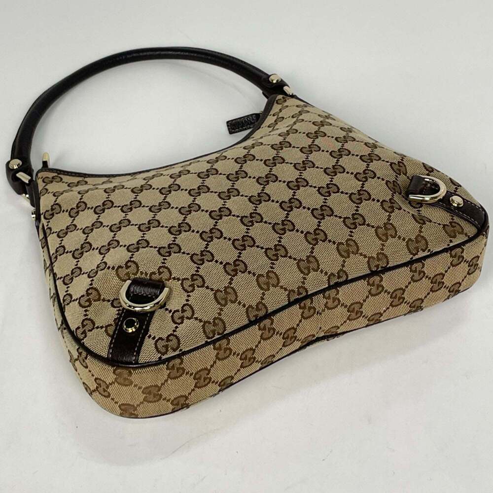 GUCCI Brown Canvas Shoulder Bag - Picture 2 of 8